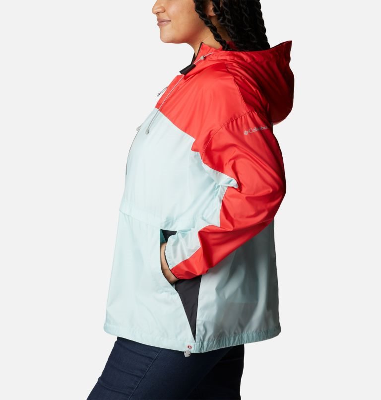 Columbia Alpine Chill Windbreaker Jakke Dame Rød Mint | Plus Size 80637S